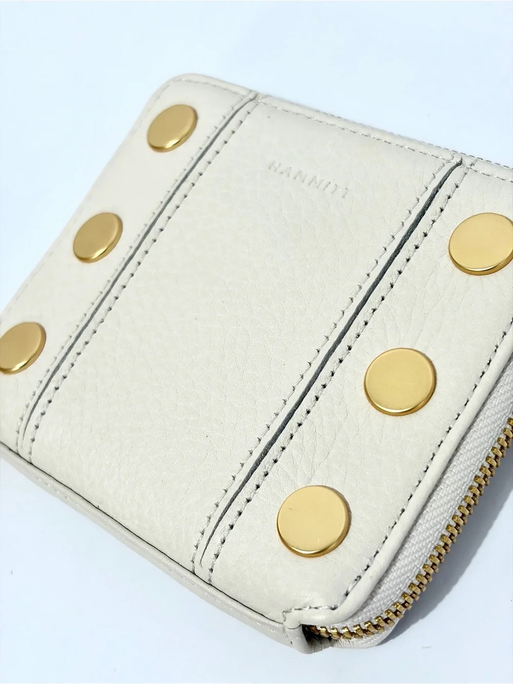 Hammitt 5 North Compact Wallet In Calla Lily With Brushed Gold Hardware Like New